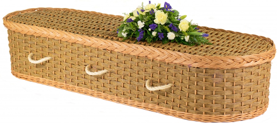 English Willow Eco2 Rounded Coffin in Green